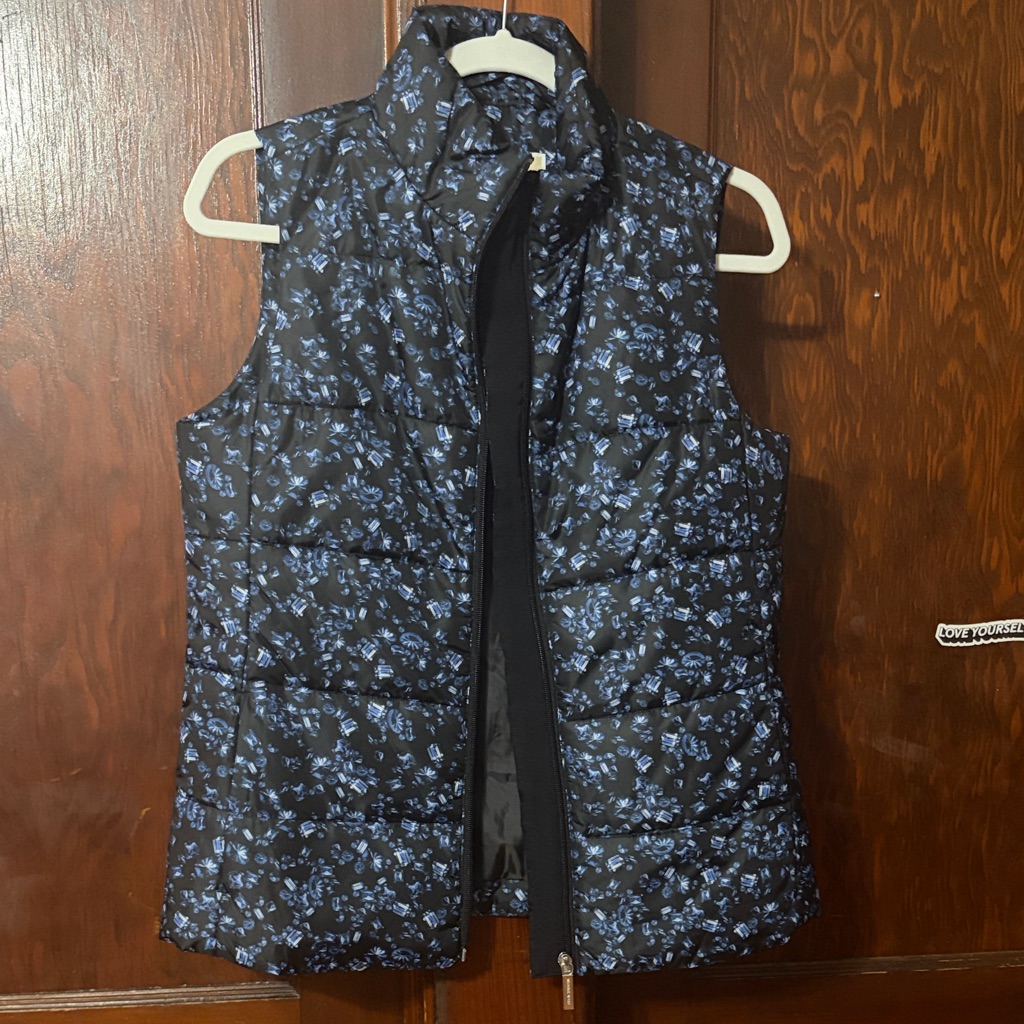 Michael Kors Black And Blue Women's Puffer Vest